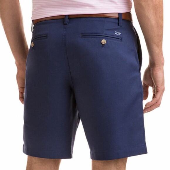 VINEYARD VINES LINKS SHORTS MEN SIZE 28 NAVY BLUE - Picture 11 of 12
